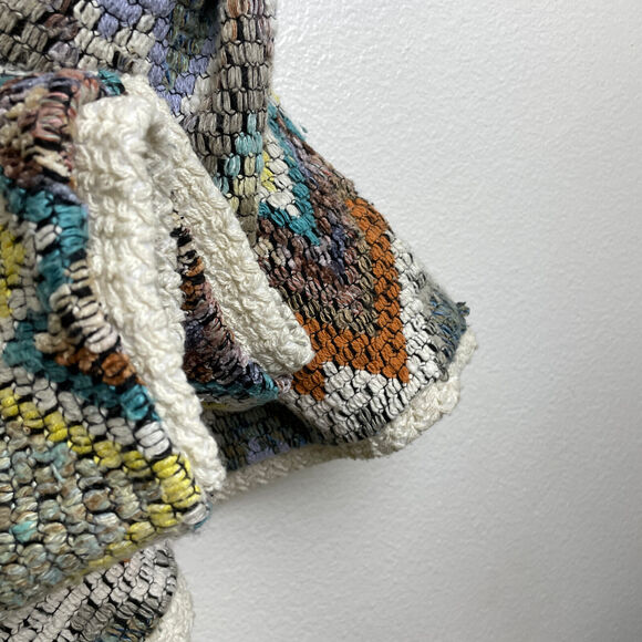 Vtg Allen Wah Colorful Sweater XL Mens Southwest Zig Zag Textured Knit Lined - Picture 7 of 12